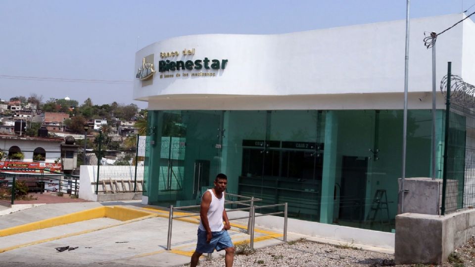 Sucursal del Banco del Bienestar ubicada en la colonia Rubén Jaramillo en Temixco, Morelos.