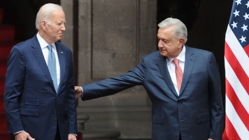 Joe Biden y Andrés Manuel López Obrador, presidentes de EU y México, respectivamente.