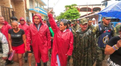 Evelyn Salgado realiza recorrido de supervisión por los daños generados de la tormenta 'Max'