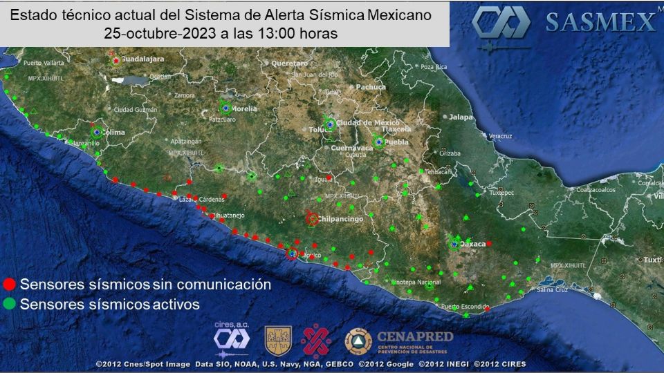 Huracán 'Otis' provoca daño en 27 sensores de alerta sísmica en Guerrero.