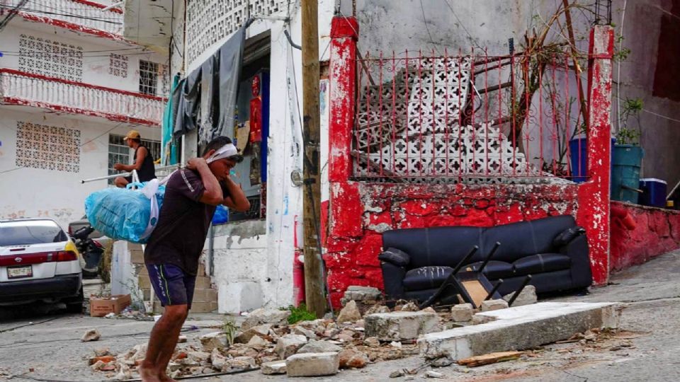 Damnificados en zonas altas de las costas de Guerrero.