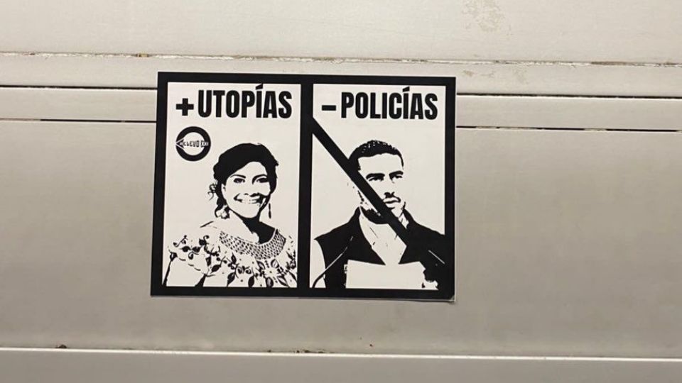 Denuncian uso de propaganda en Metro CDMX.