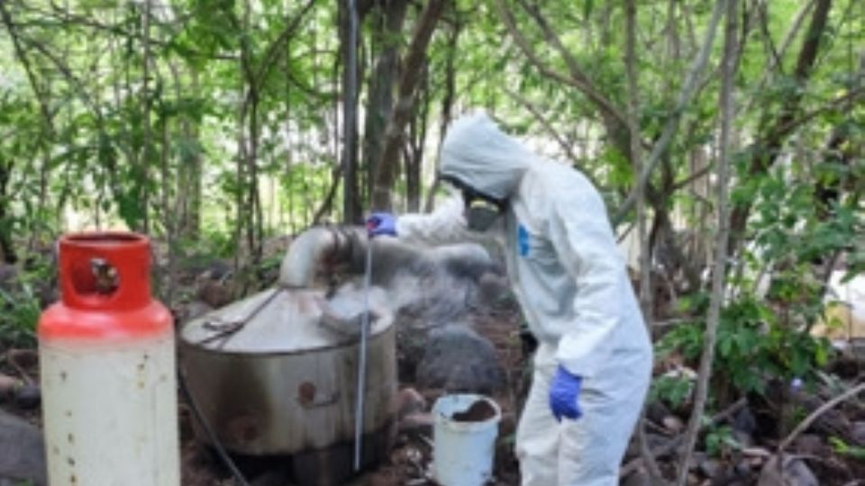 Personal de la Armada y la FGR desmantelaron laboratorios clandestinos donde se fabricaban drogas sintéticas.