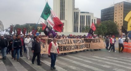 Marcha la ANUEE y piden que el gobierno de México atienda sus demandas