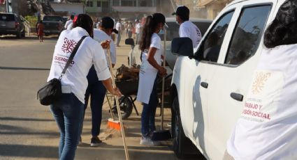 Servidores públicos refuerzan jornada de limpieza en Acapulco