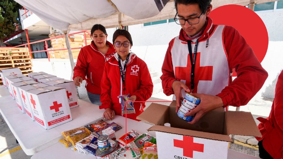 La Cruz Roja continúa las labores de apoyo sobre todo de alimentos.