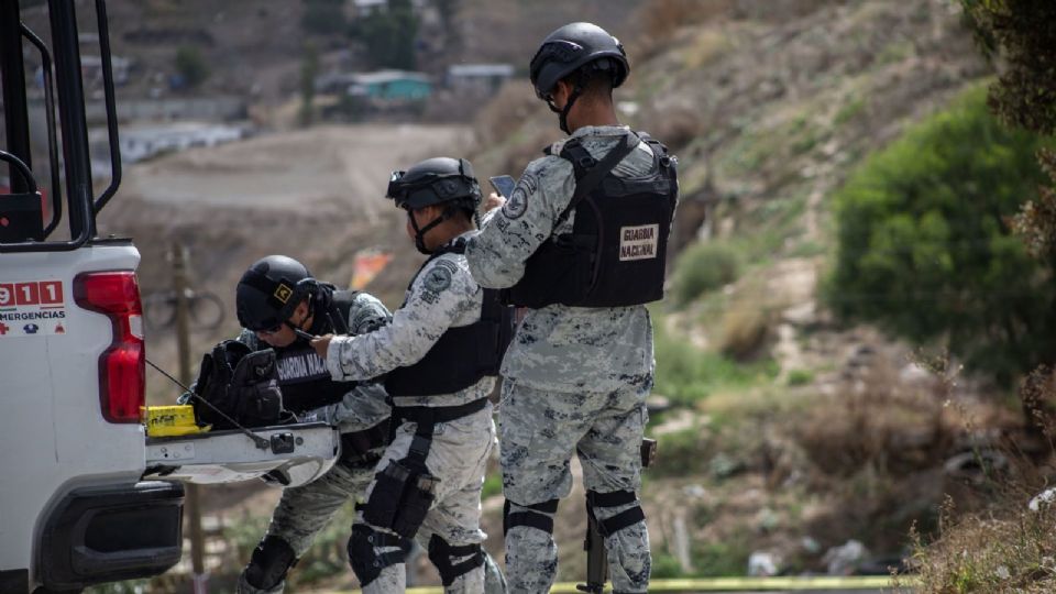 Elementos de la Guardia Nacional, Guardia Civil,  y Fiscalía General del Estado llevaron a cabo este cateo.