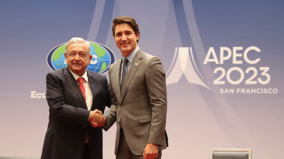 AMLO se reunió con el primer ministro de Canadá.