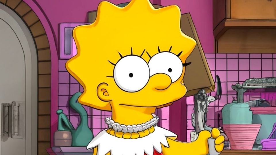 Así se vería Lisa Simpson en la vida real, según la Inteligencia Artificial.