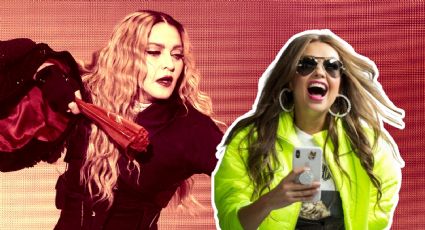 Thalía se disfraza de Madonna para asistir a su 'The Celebration Tour' | VIDEO