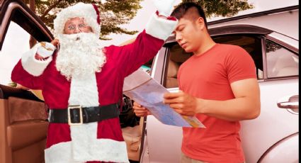 Santa Claus salva el día y lograr frenar la pelea entre automovilistas | VIDEO