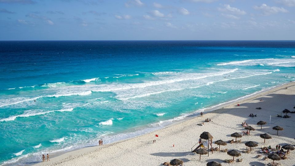 Imagen de una playa en Cancún, México.