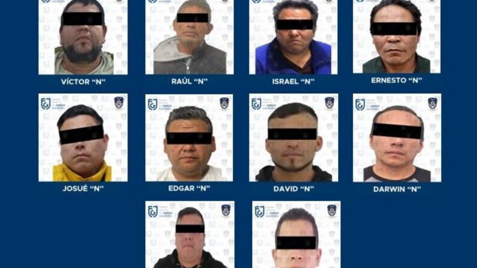 Los implicados aprehendidos fueron plenamente identificados y notificados de los mandamientos judiciales en su contra.