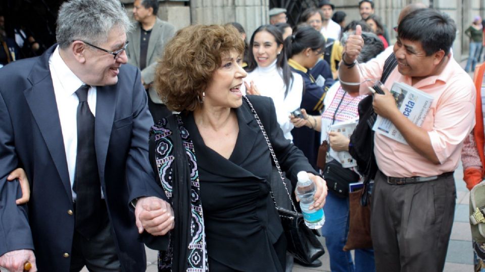 Cristina y José Emilio Pacheco.