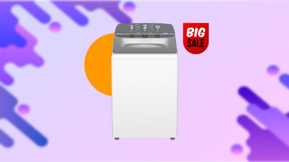 Lavadora Whirlpool automática en oferta.