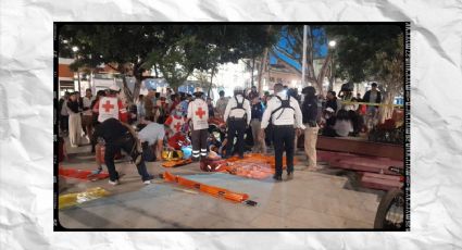 Colapsa grada en desfile previo a la Noche de Rábanos en Oaxaca; reportan 7 heridos