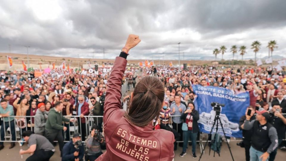 “Aquí en Baja California no hay más que el movimiento de la 4T”: Claudia Sheinbaum.