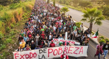 Nueva caravana con más de 10 mil migrantes sale de la frontera sur en Navidad