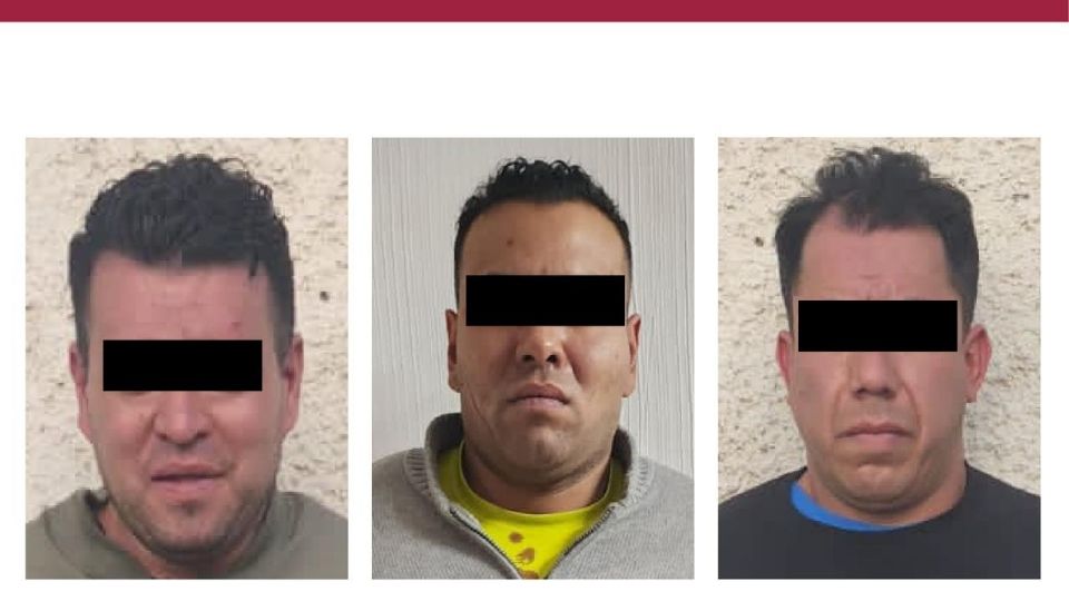 La detención de los tres sujetos se llevó a cabo gracias a labores de inteligencia que identificaron al grupo dedicado al robo de vehículos.