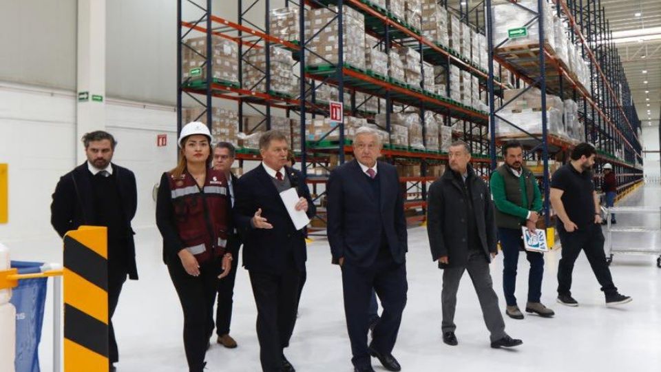 El presidente Andrés Manuel López Obrador, durante la inauguración de la Megafarmacia del Bienestar.