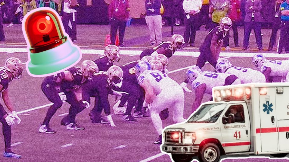 Accidente en juego Lions vs Saints.