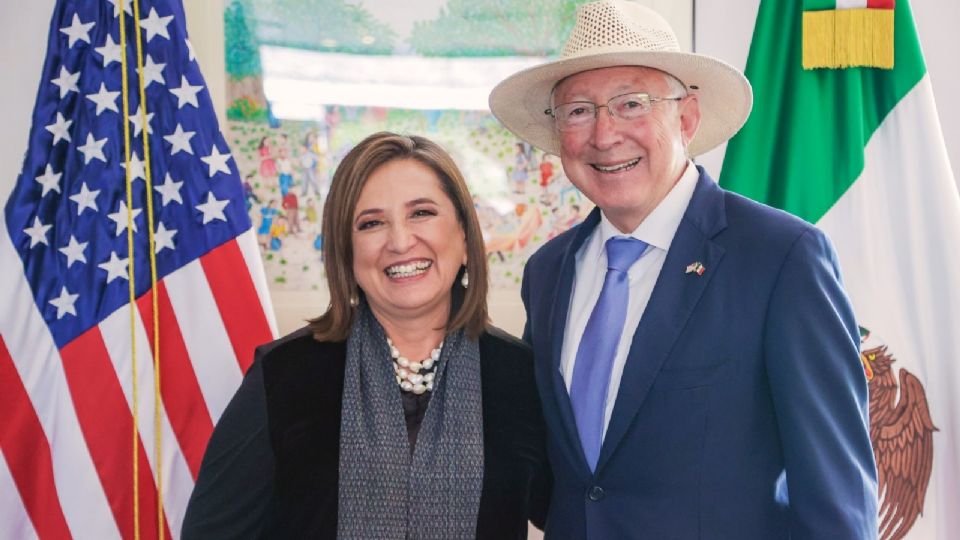 Xóchitl Gálvez se reunió con el embajador de México en EU.