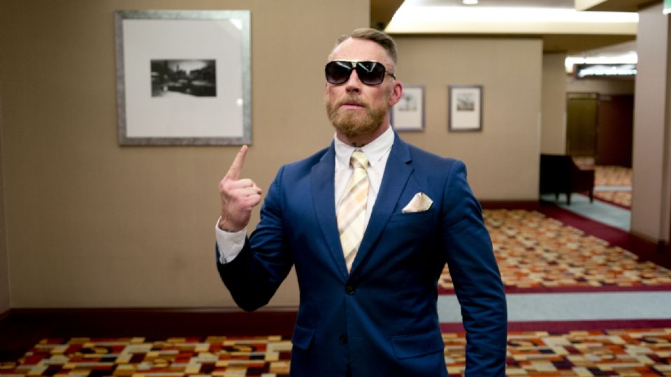 Conor McGregor durante una ceremonia de pesaje en Las Vegas.