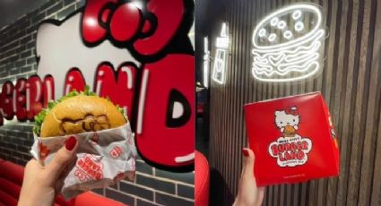 Este es el menú del restaurante de Hello Kitty Burgerland en Monterrey