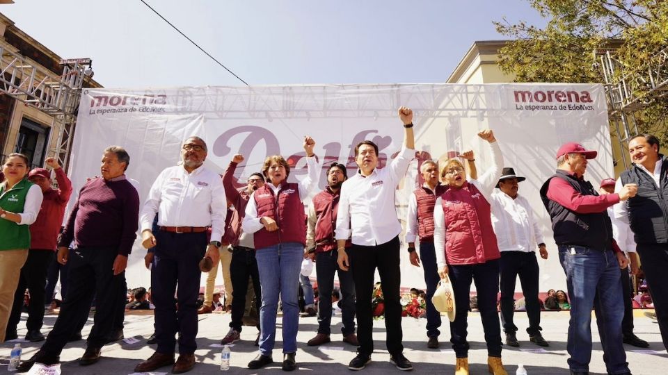 Mario Delgado reiteró su confianza en los precandidatos de Morena, Armando Guadiana y Delfina Gómez.