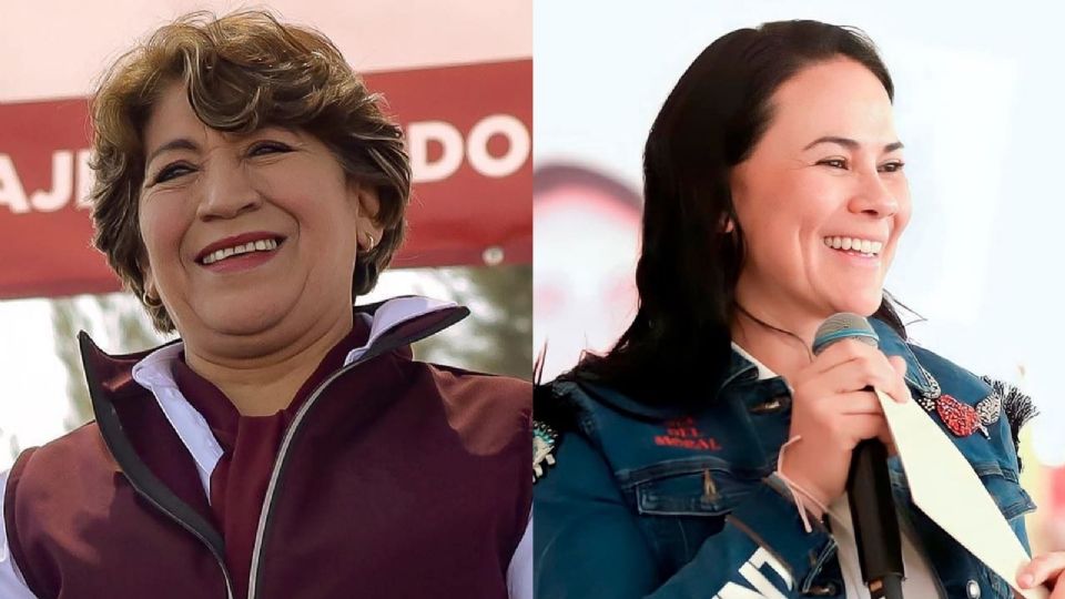 Delfina Gómez, precandidata de Morena al Edomex; Alejandra del Moral, precandidata del PRI.