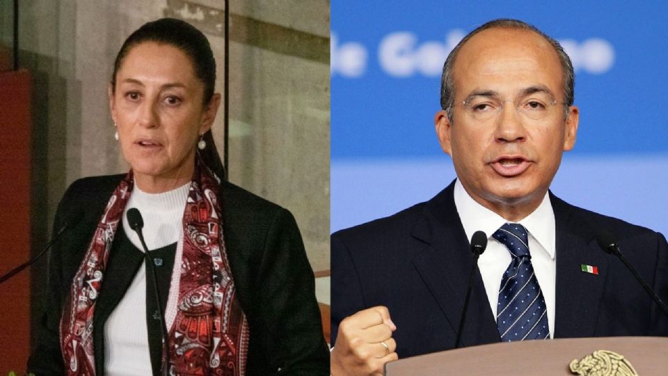 Claudia Sheinbau, jefa de Gobierno de la CDMX; Felipe Calderón, ex presidente de México.