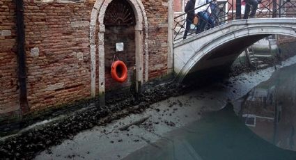 ¿Venecia se seca? Góndolas dejan de navegar por mareas inusualmente bajas
