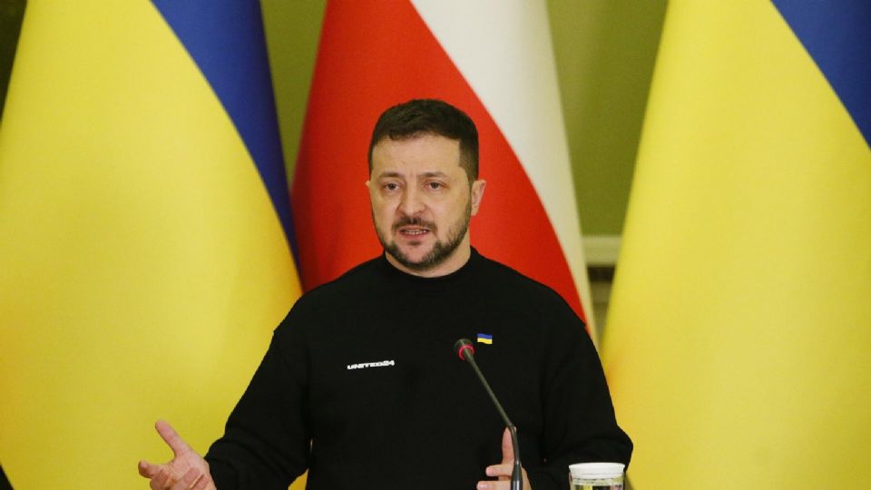 El presidente ucraniano, Volodymyr Zelensky, ofreció una conferencia de prensa en pleno aniversario.