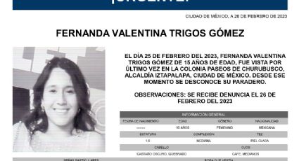 Fernanda Valentina Trigos desapareció en el Metrobús hace 4 días