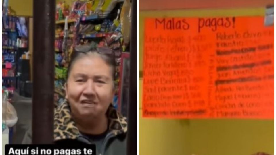 Mujer expone a los deudores de su tiendita y se hace viral.