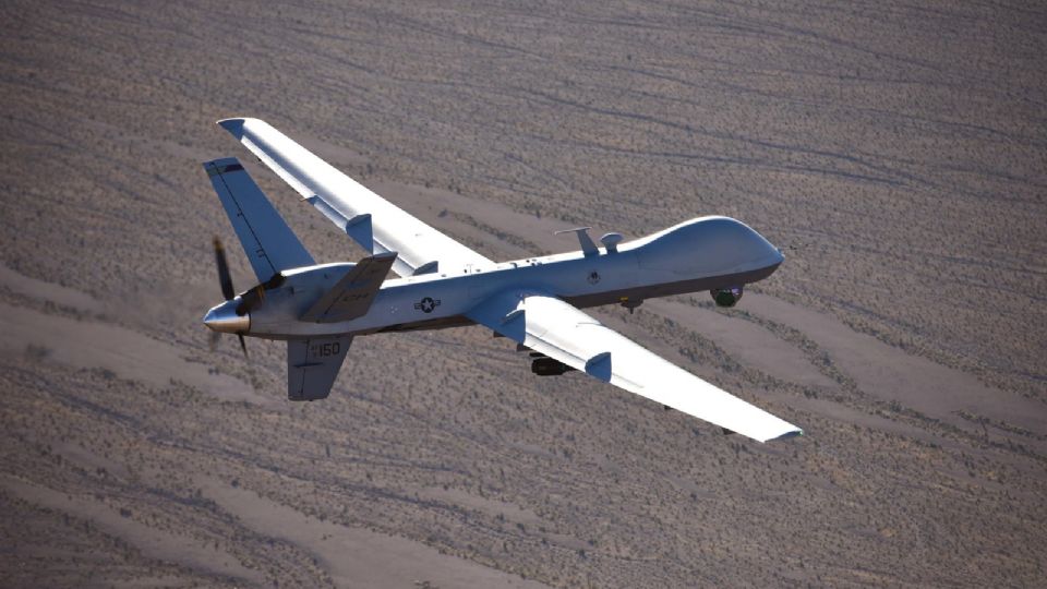 Un dron MQ-9 Reaper durante una misión de entrenamiento
