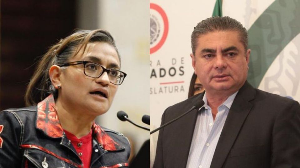 Aleida Alavez, diputada federal por Morena; Luis Cházaro, diputado federal por el PRD.