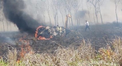 Cae avioneta de fumigación en Campeche | FOTOS