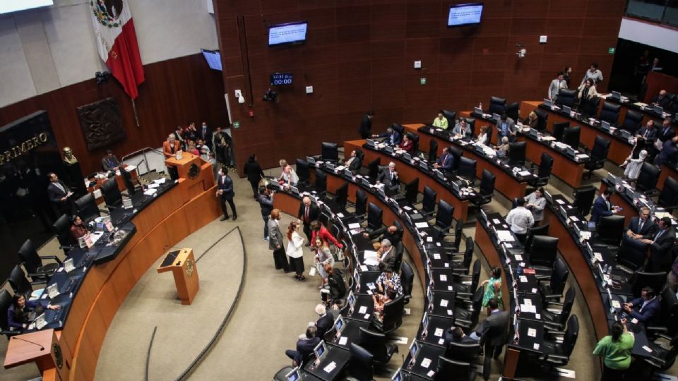 Aspecto de la Sesión en la Cámara de Senadores.