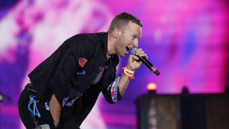 El vocalista de la banda británica de rock-pop Coldplay Chris Martin.