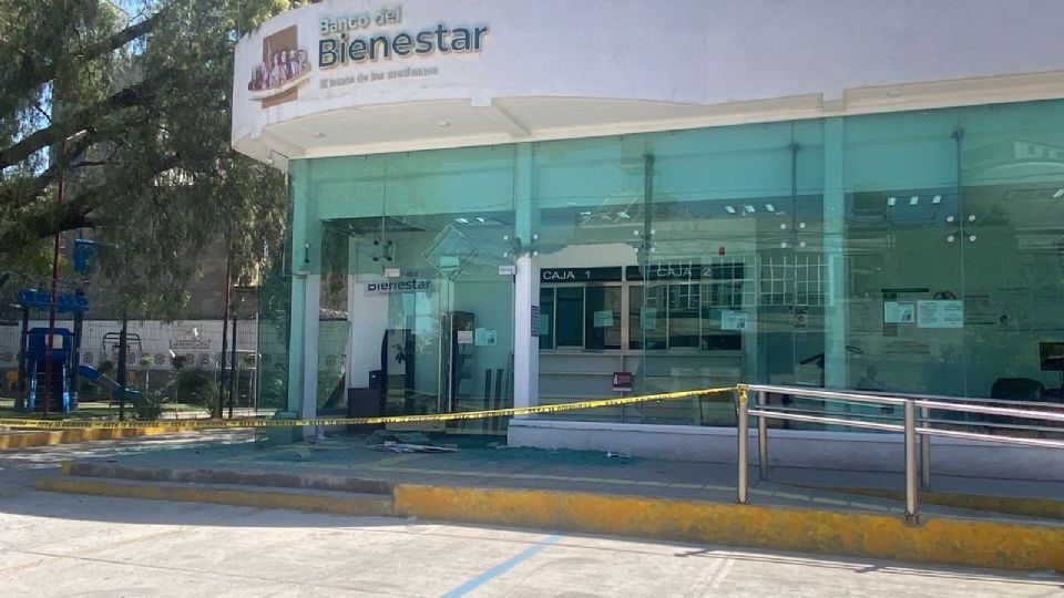 Se registró una explosión en una sucursal del Banco del Bienestar.