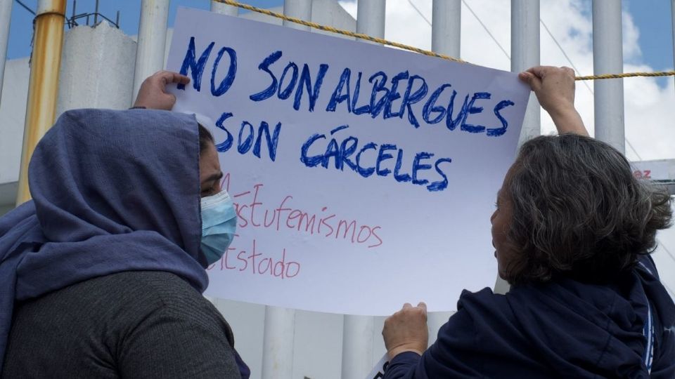 Protesta por muertes de migrantes en Ciudad Juárez.