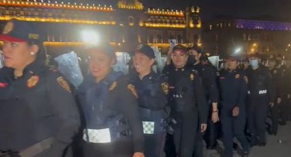 Salen homenajeadas del Zócalo mujeres policías que desplegaron operativos en el 8M