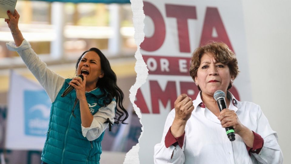 Alejandra del Moral y Delfina Gómez candidatas a la gubernatura del Edomex.