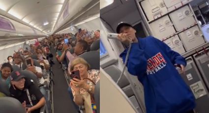 Santa Fe Klan canta tema en pleno vuelo de avión y emociona a pasajeros