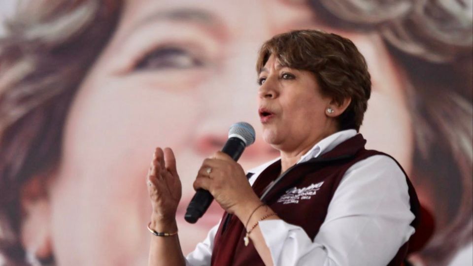 Delfina Gómez, candidata de Morena, PT y PVEM a la gubernatura del Edomex.
