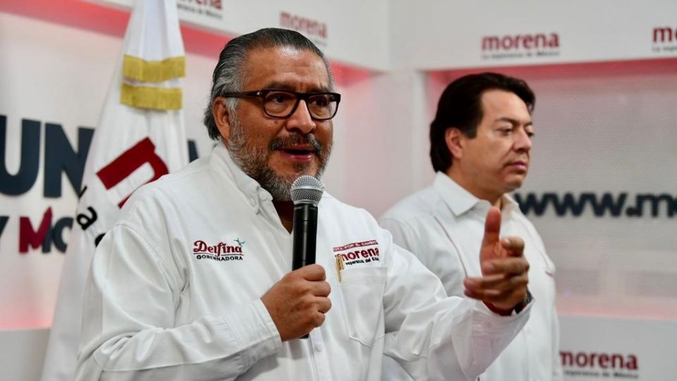 Horacio Duarte, coordinador de campaña de Delfina Gómez y Mario Delgado, líder nacional de Morena.