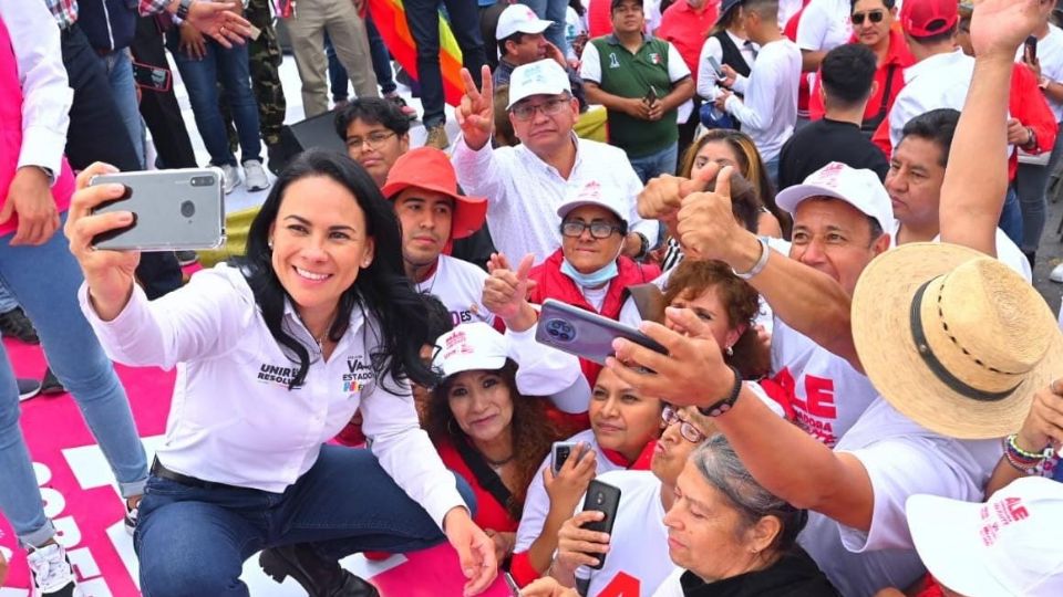 Alejandra del Moral, candidata de la alianza Va por el Estado de México.