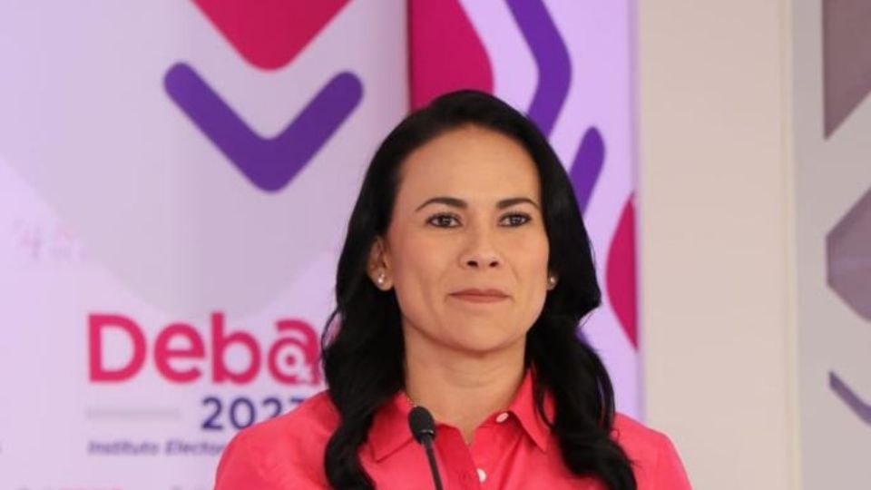 Alejndra del Moral, candidata de la alianza PRI-PAN-PRD y Nueva Alianza a la gubernatura del Edomex.