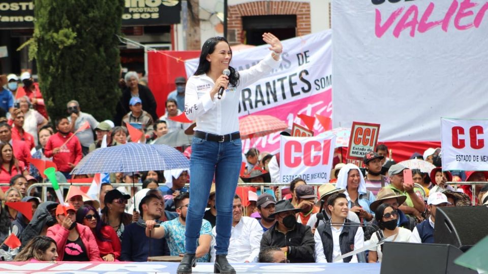 Alejandra del Moral, candidata de PRI, PAN, PRD y Nueva Alianza a la gubernatura del Edomex.